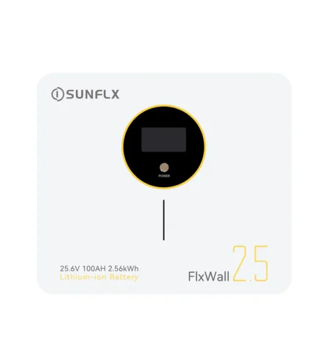 Sunflx FlxWall 2.5 2.56 kWh 25.6 V LiFePO₄ Solar Storage Battery