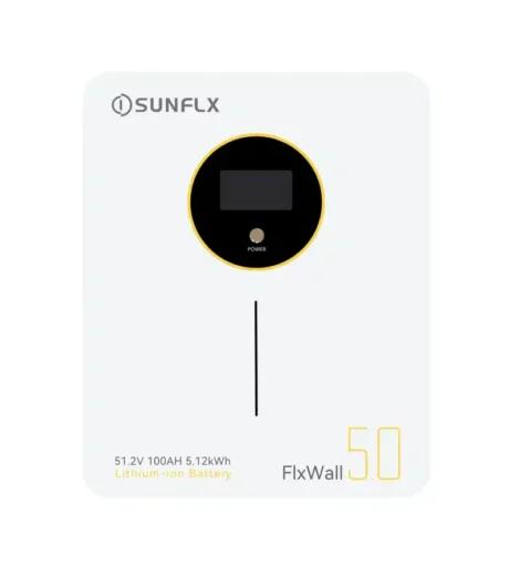 Sunflx FlxWall 5.0 5.12 kWh 51.2 V LiFePO₄ Solar Storage Battery