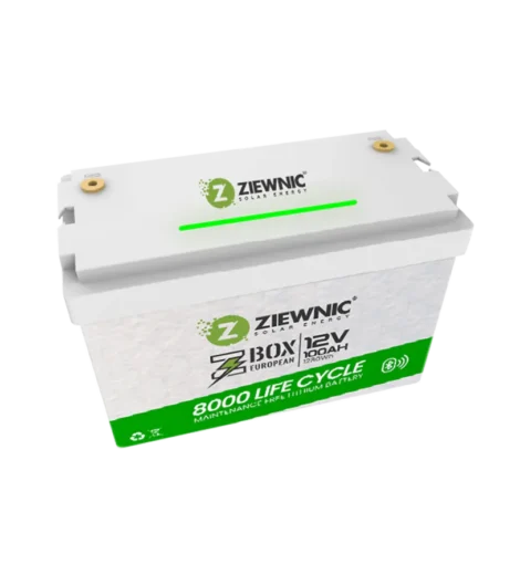 ZIEWNIC Lithium Battery 100AH – 12V (European Model) | Deep Cycle | Smart BMS | Compact Design